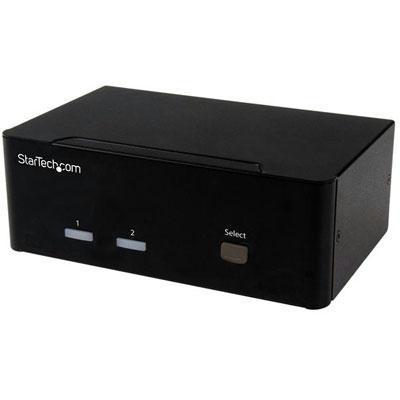 Startech Access Two Dual-video Computers And Two Shared Usb Peripherals From A Single Wor