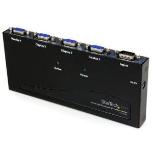 Startech Split A Single High Resolution Vga Video Signal To 4 Monitors Or Projectors - Vg